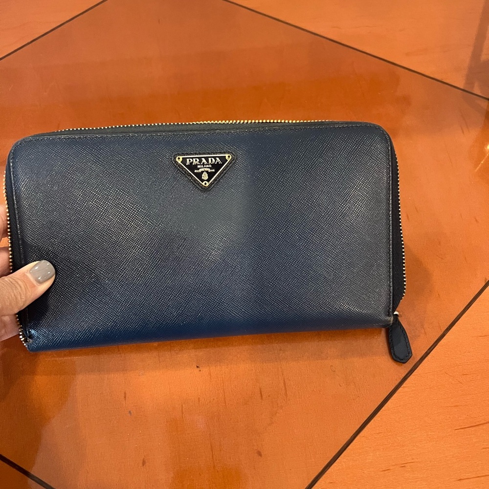 Prada Navy Blue Wallet